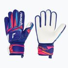 Children's goalkeeper gloves Reusch Attrakt Grip Junior sharp blue/white/shocking orange