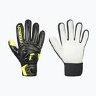 Children's goalkeeper gloves Reusch Attrakt Starter Solid Finger Support Junior black/safety yellow