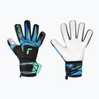 Children's goalkeeper gloves Reusch Attrakt RE:GRIP NC Junior black/ocean light