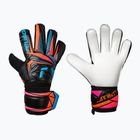 Goalkeeper gloves Reusch Attrakt Solid black/aqua blue/shocking orange