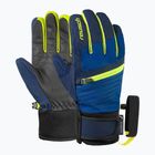 Children's ski gloves Reusch Leo R-Tex XT black/imperial blue/safety yellow