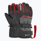 Children's ski gloves Reusch Rocket GORE-TEX black/black melange/fire red