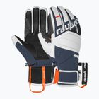 Ski gloves Reusch Speed Project white/dress blue