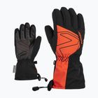 ZIENER Laval AS AW children's ski glove black burnt orange