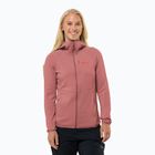 Jack Wolfskin women's fleece jacket Kolbenberg Hooded Fz mineral red