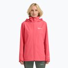 Jack Wolfskin women's rain jacket Trailtime 2L sunset coral