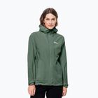 Women's Jack Wolfskin Pack & Go Shell rain jacket green 1111514_4151_005