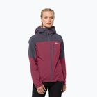 Jack Wolfskin Go Hike women's rain jacket burgundy 1113972