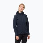 Women's softshell jacket Jack Wolfskin Bornberg Hoody navy blue 1307691