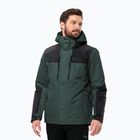 Jack Wolfskin men's Jasper 3in1 rain jacket black olive