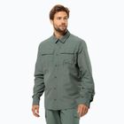 Jack Wolfskin Barrier L/S hedge green men's trekking shirt