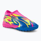 PUMA Match Ll Energy TT + Mid Jr children's football boots luminous pink/ultra blue/yellow alert