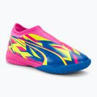 PUMA Ultra Match LL Energy IT+Mid Jr children's football boots luminous pink/ultra blue/yellow alert