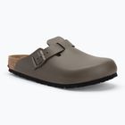 Slides BIRKENSTOCK Boston NL Regular smooth leather concrete gray