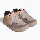 Women's platform cycling shoes adidas FIVE TEN Freerider wonder taupe/ftwr white/acid orange