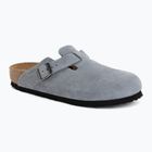 Slides BIRKENSTOCK Boston Suede Leather stone blue