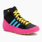 Children's boxing shoes adidas Havoc core black/signal cyan/yellow