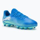 PUMA Future 7 Play FG/AG Jr children's football boots hyperlink blue/mint/puma white