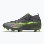 Men's football boots PUMA Ultra 5 Match+ FG/AG matte aged silver/yellow alert/puma aged silver