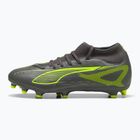Men's football boots PUMA Ultra 5 Play+ FG/AG matte aged silver/yellow alert/puma aged silver
