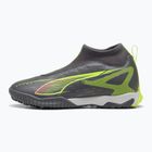Children's football boots PUMA Ultra 5 Match+ LL TT + Mid Jr matte aged silver/yellow alert/puma aged silver