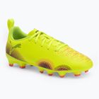Children's football boots PUMA Future 8 Play FG/AG Jr yellow alert/puma black/sun struck