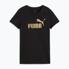 Women's T-shirt PUMA ESS Metallic No. 1 Logo Tee puma black/metallic gold