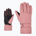 Women's ski gloves ZIENER Kisar Aquashield rose blossom