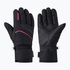Women's ski gloves Ziener Khania-Z PR Glove black/pink lily