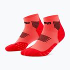 Women's compression socks CEP Run Low Cut 5.0 neon coral