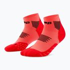Men's compression socks CEP Run Low Cut 5.0 neon coral