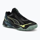 Men's handball shoes PUMA Solarstrike 4 puma black/green terrain/fizzy light
