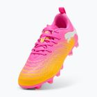 Children's football boots PUMA Future 9 Play FG/AG Jr poison pink/puma wht/sun stream/bright aqua/puma blk