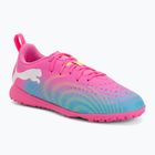 Children's football boots PUMA Future 9 Play TT poison pink/puma wht/sun stream/bright aqua/puma blk