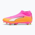 Children's football boots PUMA Ultra 6 Match+ LL FG/AG Jr poison pink/puma wht/sun stream/bright aqua/puma blk