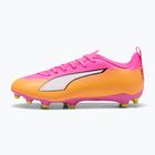 Children's football boots PUMA Ultra 6 Play FG/AG Jr poison pink/puma wht/sun stream/bright aqua/puma blk