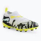 Children's football boots PUMA Future 9 Match Creativity Fg/Ag Jr yellow alert/mint jelly/puma white/puma black