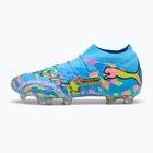 Football boots PUMA Future 9 Ultimate Advanced Level FG puma white/blue glimmer/pink glimmer/yellow alert