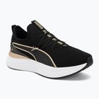 Women's shoes PUMA Softride Sabrina Polished Chrome puma black/puma white/puma gold