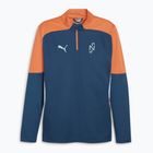 Men's PUMA Neymar Jr Creativity Football Sweatshirt 1/4 Zip Top ocean tropic/hot heat