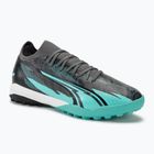 PUMA Ultra Match Rush TT strong gray/puma white/electro aqua football boots