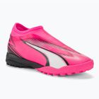 PUMA Ultra Match LL TT + Mid Jr poison pink/puma white/puma black children's football boots