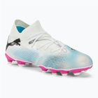 PUMA Future 7 Match FG/AG children's football boots puma white/puma black/poison pink