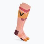 Women's ski socks ORTOVOX Freeride Long Socks Cozy bloom