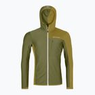 Men's ORTOVOX Fleece Light Grid Hooded wild herbs sweatshirt