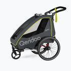 Qeridoo Qupa 1 single person bicycle trailer grey-yellow Q-QUP1-22-LI