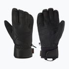 Men's ski gloves Descente Leather black