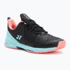 Men's tennis shoes YONEX Sonicage 3 CL black/sky blue