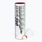 Badminton shuttlecocks YONEX Mavis 350 W 6 pack white