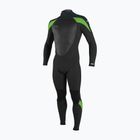 Men's O'Neill Epic 3/2 Back Zip Full black/gunmetal/dayglo wetsuit